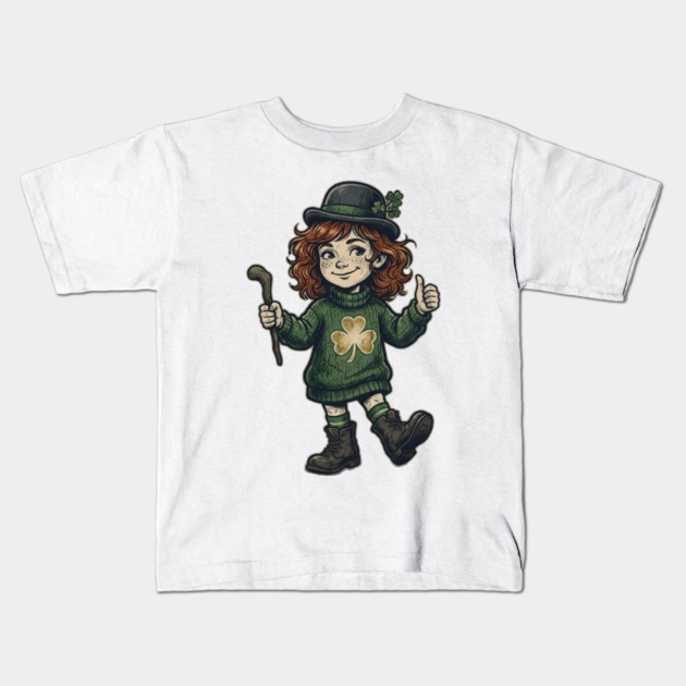 irish-girl Kids T-Shirt by Creatifly Graphic Tees