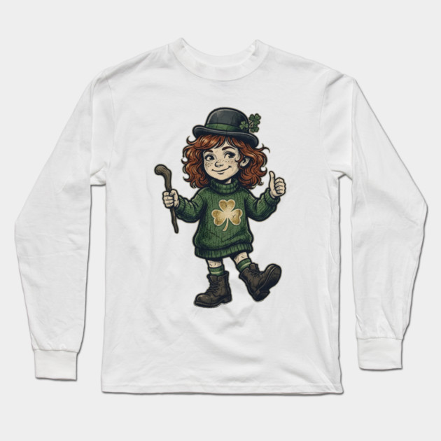 irish-girl Long Sleeve T-Shirt by Creatifly Graphic Tees