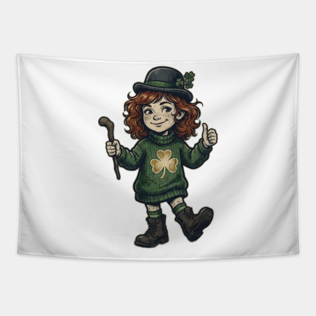 irish-girl Tapestry by Creatifly Graphic Tees
