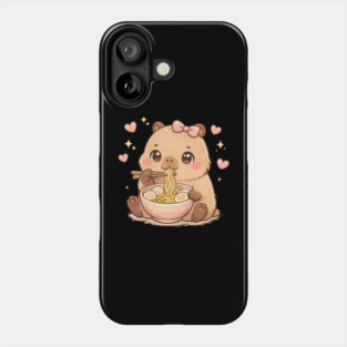 Cute Girls Capybara Ramen Kawaii Tea Kawaii Capy Lover Kids Phone Case