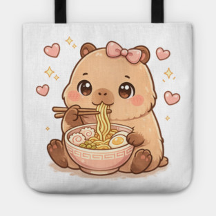Cute Girls Capybara Ramen Kawaii Tea Kawaii Capy Lover Kids Tote