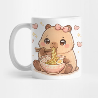 Cute Girls Capybara Ramen Kawaii Tea Kawaii Capy Lover Kids Mug