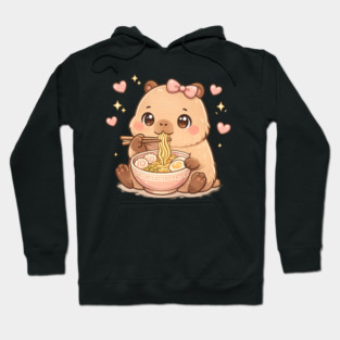 Cute Girls Capybara Ramen Kawaii Tea Kawaii Capy Lover Kids Hoodie