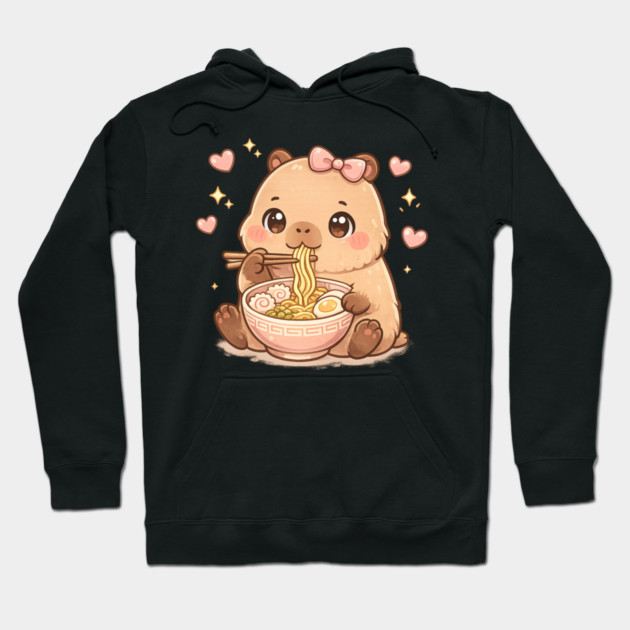 Cute Girls Capybara Ramen Kawaii Tea Kawaii Capy Lover Kids Hoodie by shirtlux