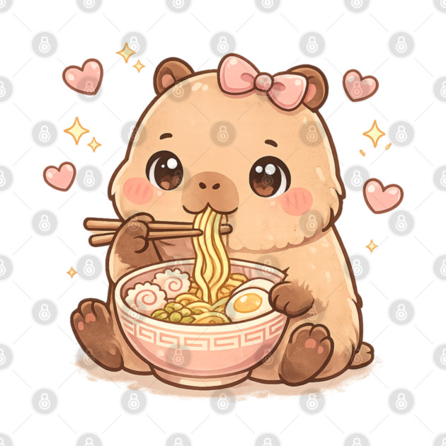 Cute Girls Capybara Ramen Kawaii Tea Kawaii Capy Lover Kids by shirtlux
