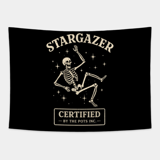 Funny Stargazer Certified By The Pots Inc Gardening Lover Tapestry by shirtlux