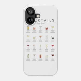 Cocktails Classic Recipes Phone Case
