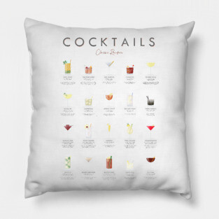 Cocktails Classic Recipes Pillow