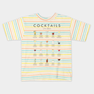 Cocktails Classic Recipes Kids T-Shirt