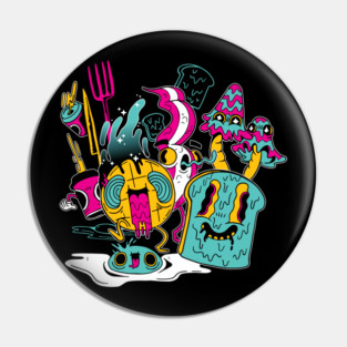 psychedelic breakfast Pin