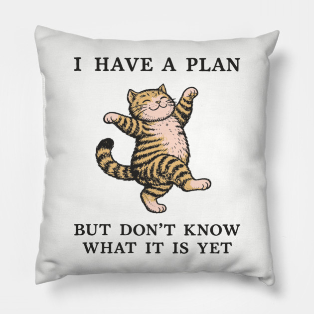 I Have A Plan But Don't Know What It Is Yet Carefree Vibes Pillow by Anticorporati
