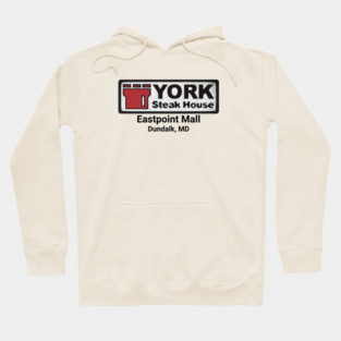 York Steak House Eastpoint Mall Dundalk Maryland 80's distressed Hoodie
