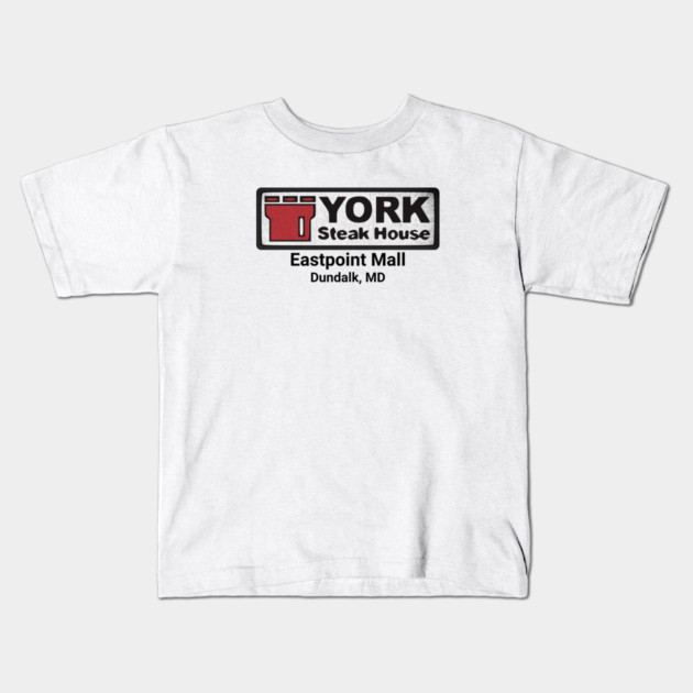 York Steak House Eastpoint Mall Dundalk Maryland 80's distressed Kids T-Shirt by Joaddo