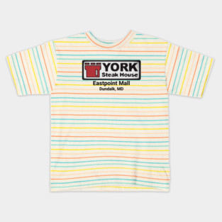 York Steak House Eastpoint Mall Dundalk Maryland 80's distressed Kids T-Shirt