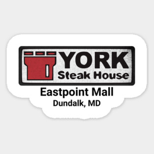 York Steak House Eastpoint Mall Dundalk Maryland 80's distressed Magnet