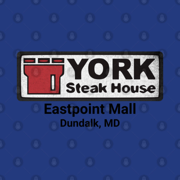 York Steak House Eastpoint Mall Dundalk Maryland 80's distressed by Joaddo