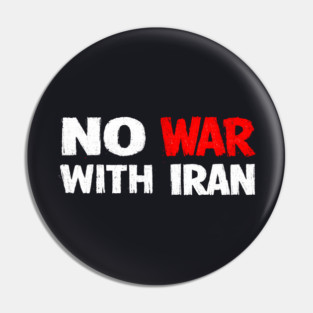 No War With Iran Pin