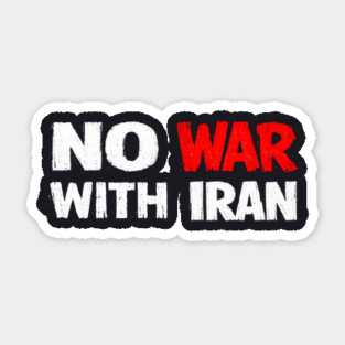 No War With Iran Sticker