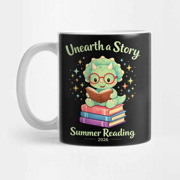 Unearth a Story Triceratops Dinosaur Reading Books Cute Dino by shirtlux
