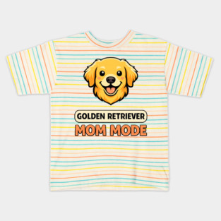 Retro Golden Retriever Mom Mode Dog Lover Funny Humor Kids T-Shirt