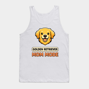 Retro Golden Retriever Mom Mode Dog Lover Funny Humor Tank Top