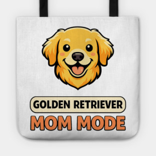 Retro Golden Retriever Mom Mode Dog Lover Funny Humor Tote