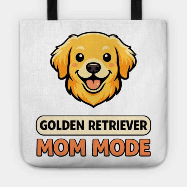 Retro Golden Retriever Mom Mode Dog Lover Funny Humor Tote by shirtlux