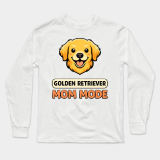 Retro Golden Retriever Mom Mode Dog Lover Funny Humor Long Sleeve T-Shirt