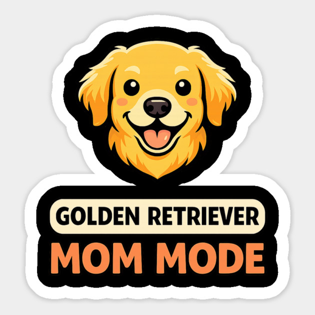 Retro Golden Retriever Mom Mode Dog Lover Funny Humor Magnet by shirtlux