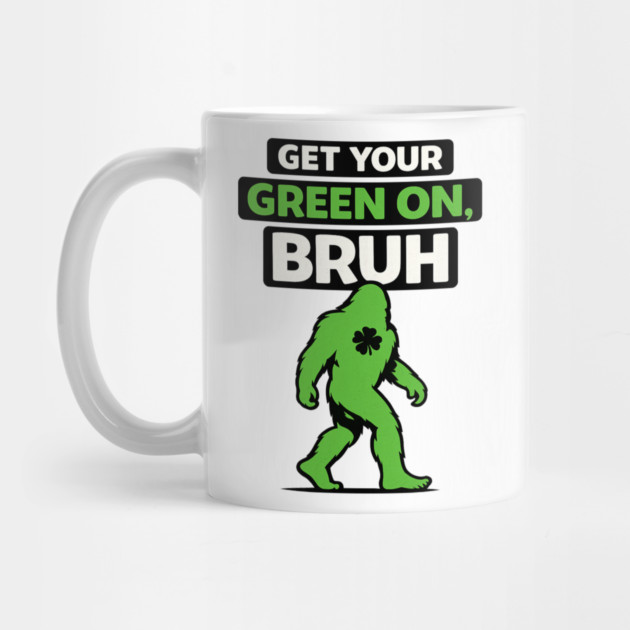 Funny Bigfoot Shamrock Lucky Sasquatch St Patricks Day Humor by shirtlux