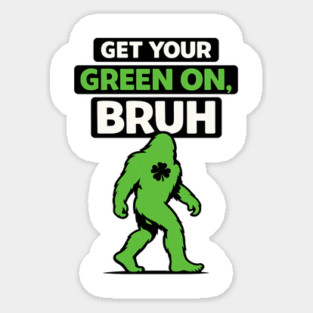 Funny Bigfoot Shamrock Lucky Sasquatch St Patricks Day Humor Magnet