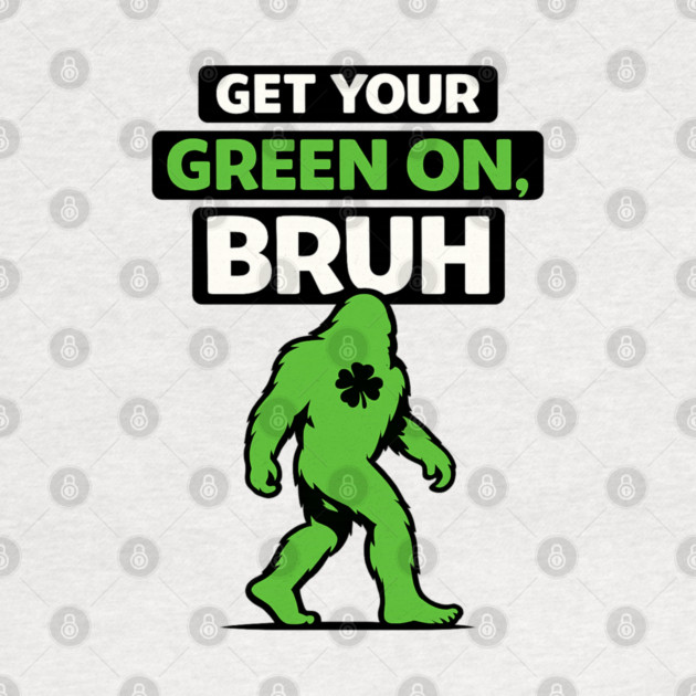 Funny Bigfoot Shamrock Lucky Sasquatch St Patricks Day Humor by shirtlux