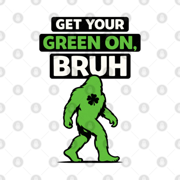 Funny Bigfoot Shamrock Lucky Sasquatch St Patricks Day Humor by shirtlux