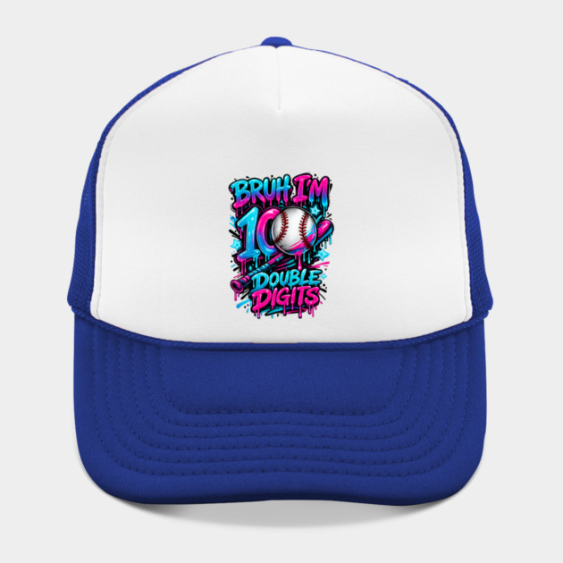 Baseball 10 Year Old Birthday Ice Cream Drip Double Digits by shirtlux