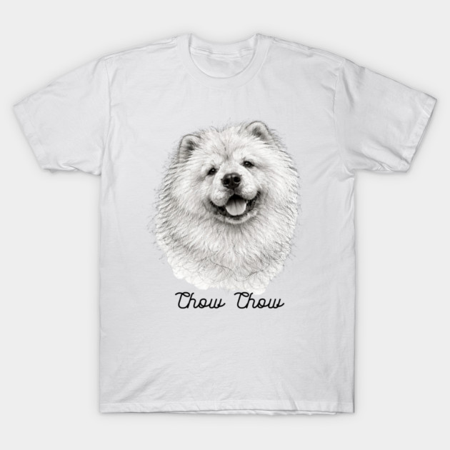 Chow Chow – Scribble Sketch Dog Portrait T-Shirt by CrazyGirl