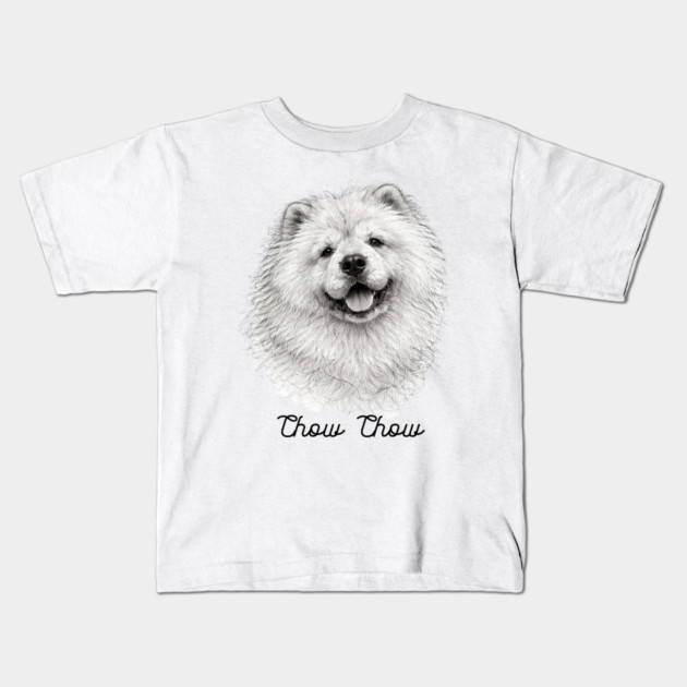 Chow Chow – Scribble Sketch Dog Portrait Kids T-Shirt by CrazyGirl