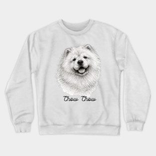 Chow Chow – Scribble Sketch Dog Portrait Crewneck Sweatshirt
