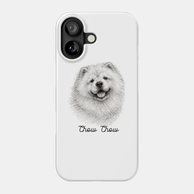 Chow Chow – Scribble Sketch Dog Portrait Phone Case by CrazyGirl