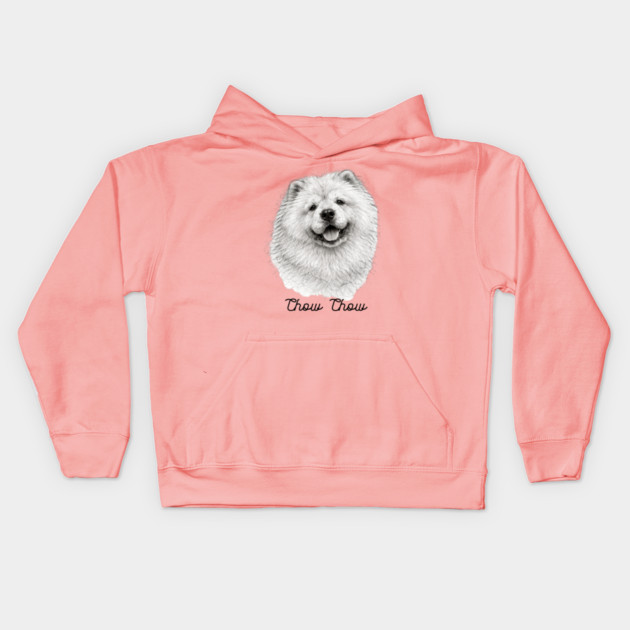 Chow Chow – Scribble Sketch Dog Portrait Kids Hoodie by CrazyGirl