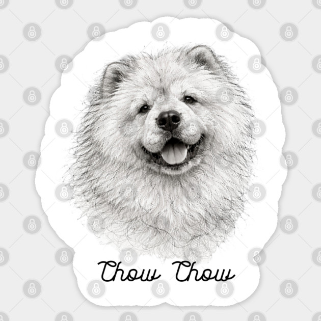 Chow Chow – Scribble Sketch Dog Portrait Sticker by CrazyGirl