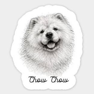 Chow Chow – Scribble Sketch Dog Portrait Magnet
