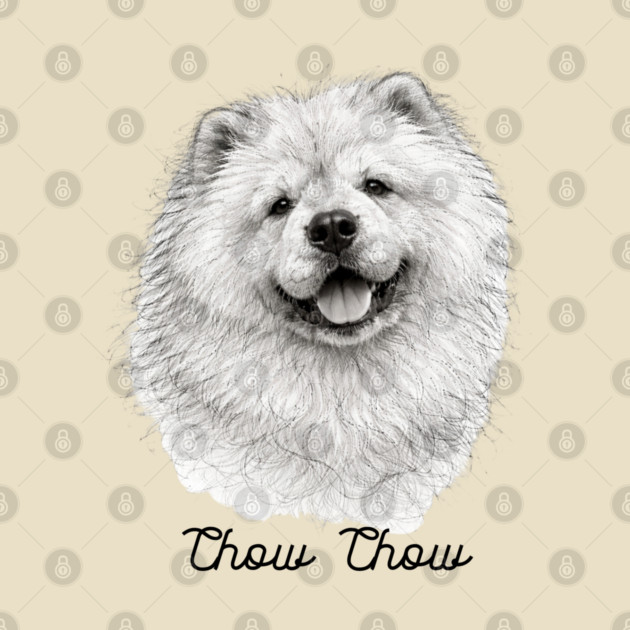 Chow Chow – Scribble Sketch Dog Portrait by CrazyGirl
