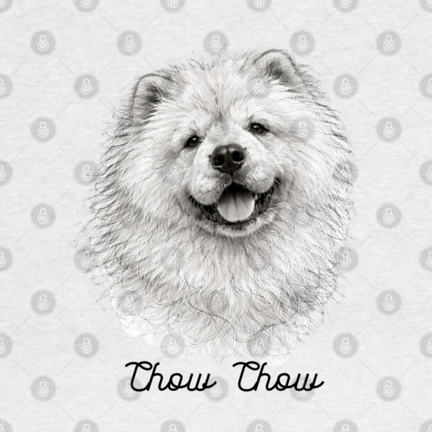 Chow Chow – Scribble Sketch Dog Portrait by CrazyGirl
