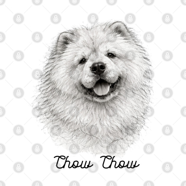Chow Chow – Scribble Sketch Dog Portrait by CrazyGirl