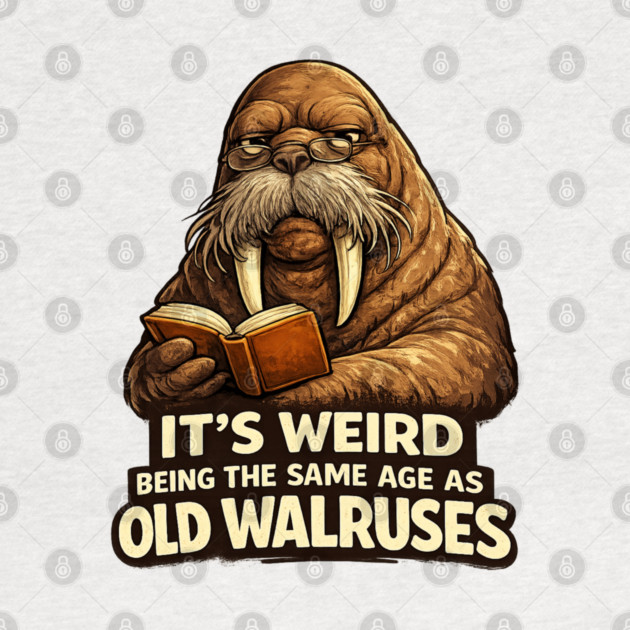 Funny Walrus Aging Humor Meme Same Age Old Walruses by shirtlux