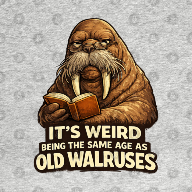Funny Walrus Aging Humor Meme Same Age Old Walruses by shirtlux