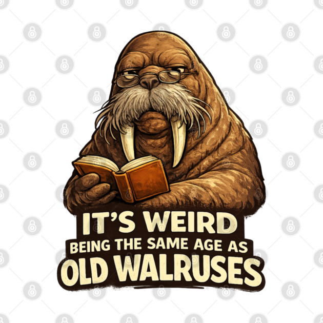Funny Walrus Aging Humor Meme Same Age Old Walruses by shirtlux