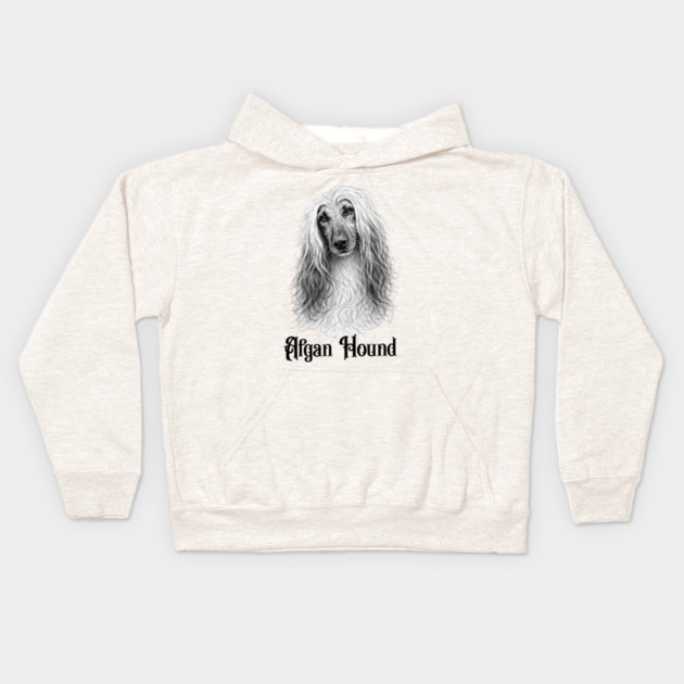 Afghan Hound Kids Hoodie by CrazyGirl