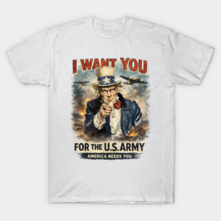 I Want You – Vintage War Poster Style T-Shirt