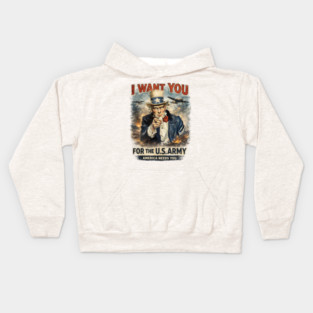 I Want You – Vintage War Poster Style Kids Hoodie